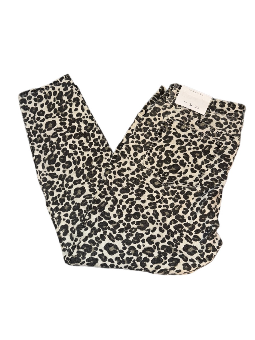 New with Tag Loft Curvy Skinny Leopard Print Jeans Women’s Size 12 / 31